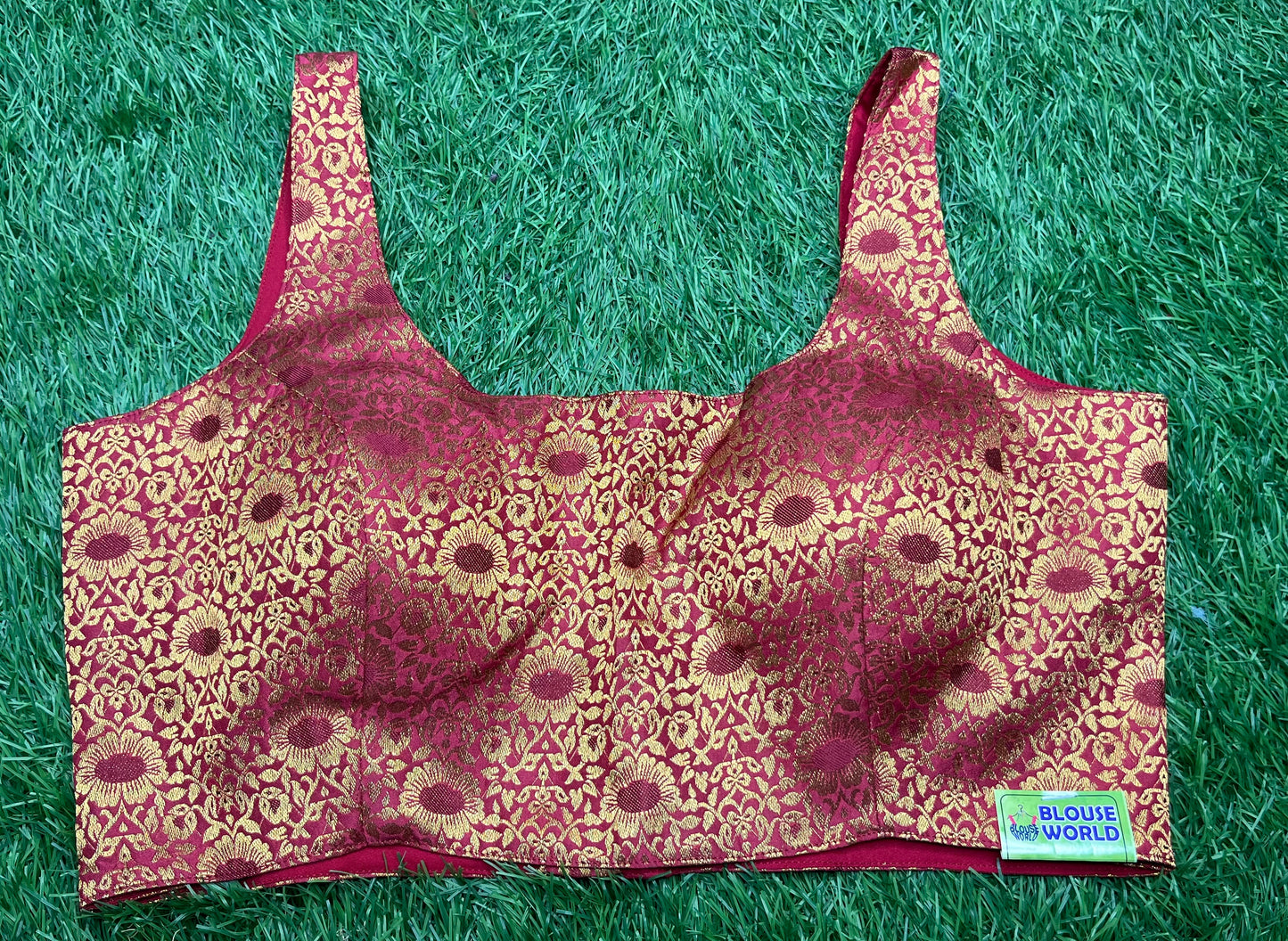 Marron flowers 💐 prints designer blouse 👚
