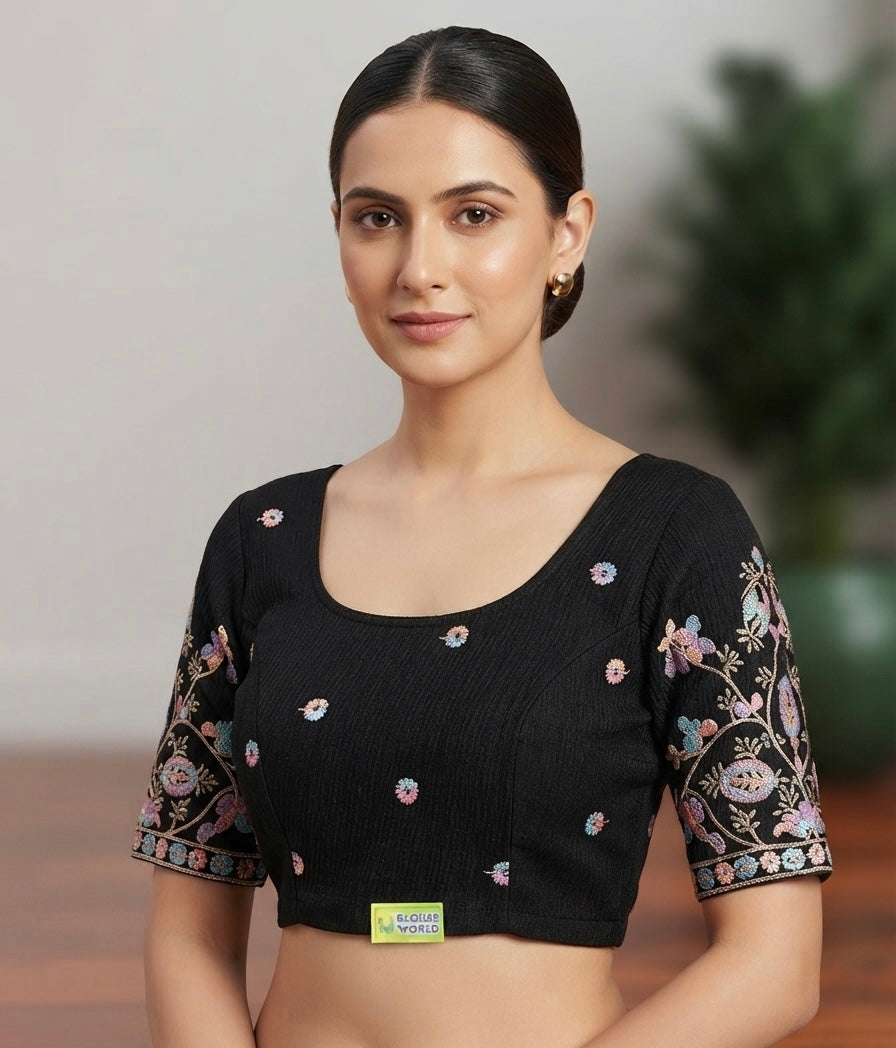 Flower hands work stretchable Blouse 👚 (2xl size