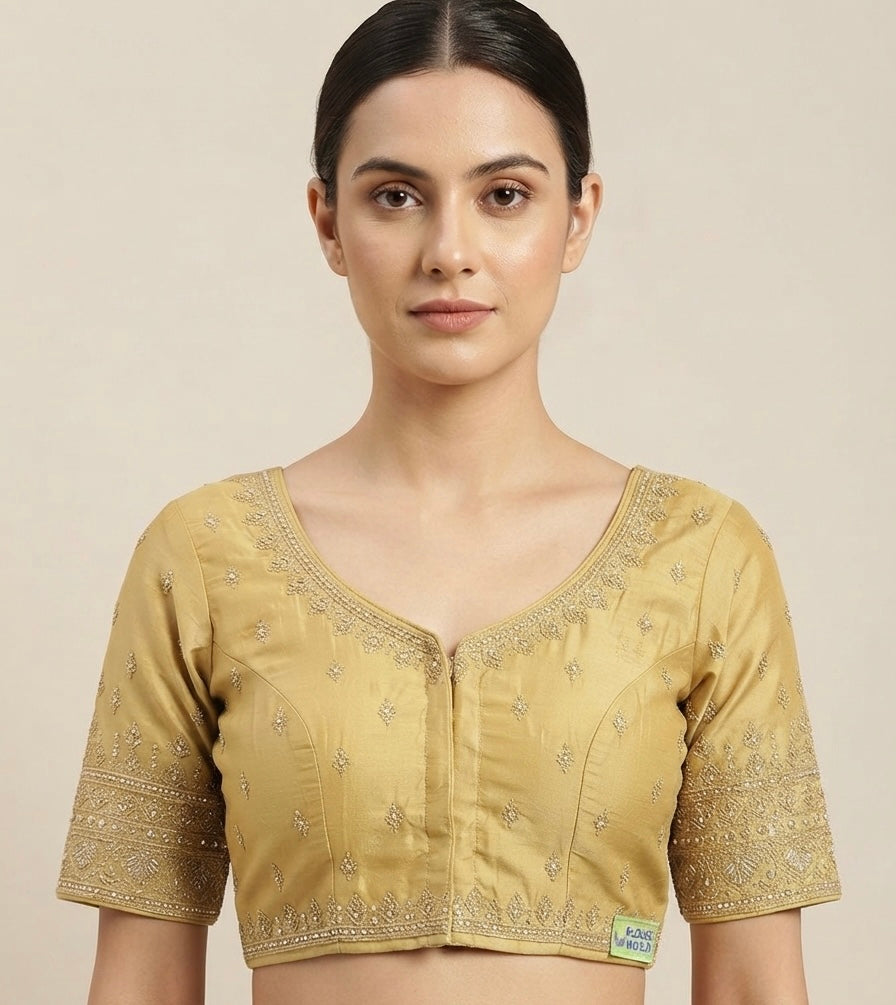 Golden maggam work