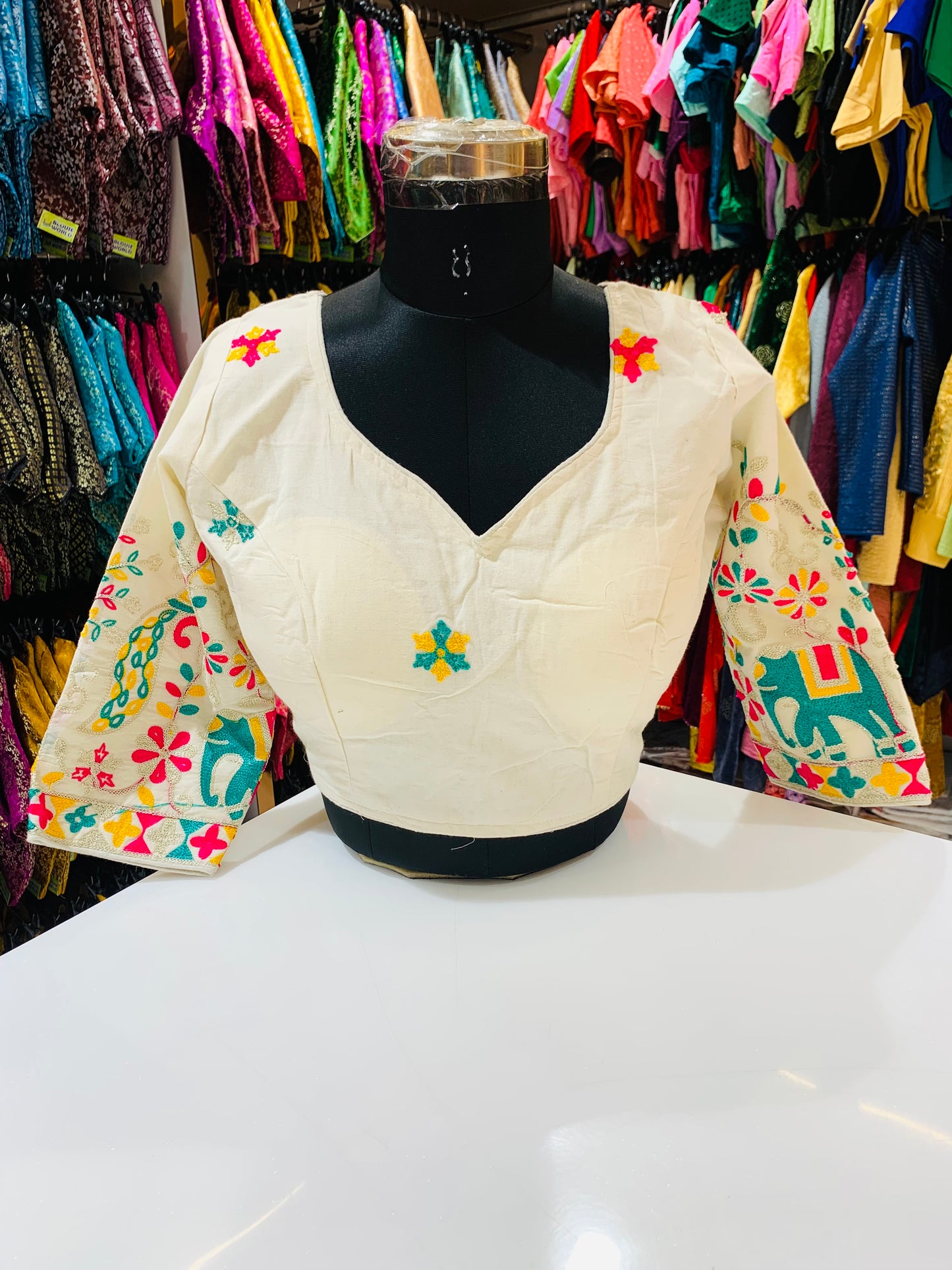 Cotton elephant 🐘 designer blouse 👚