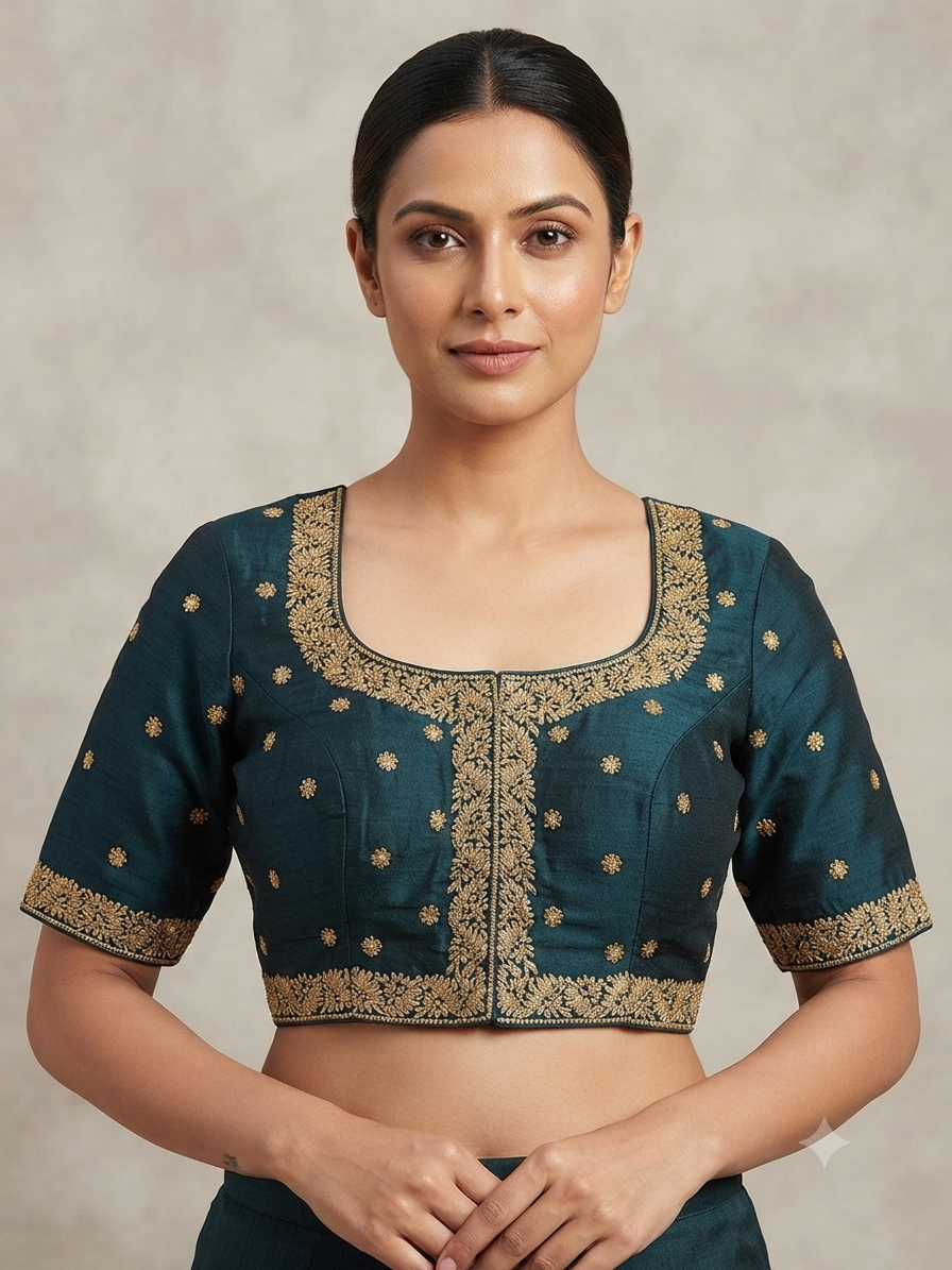 Embroidery flower work Blouse 👚