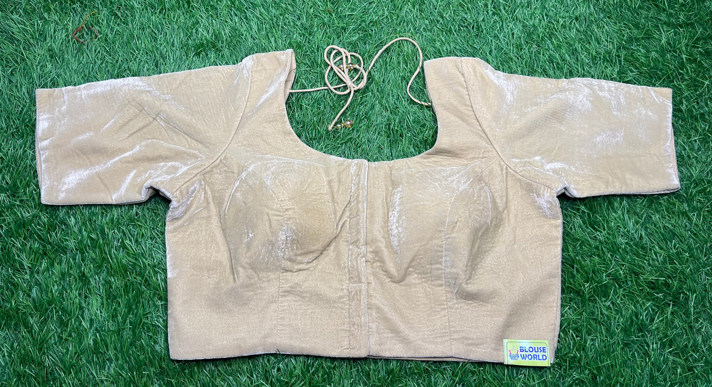 cream 🍨 colour plain velvet blouse 👚