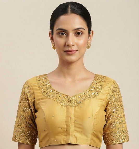 Golden maggam work