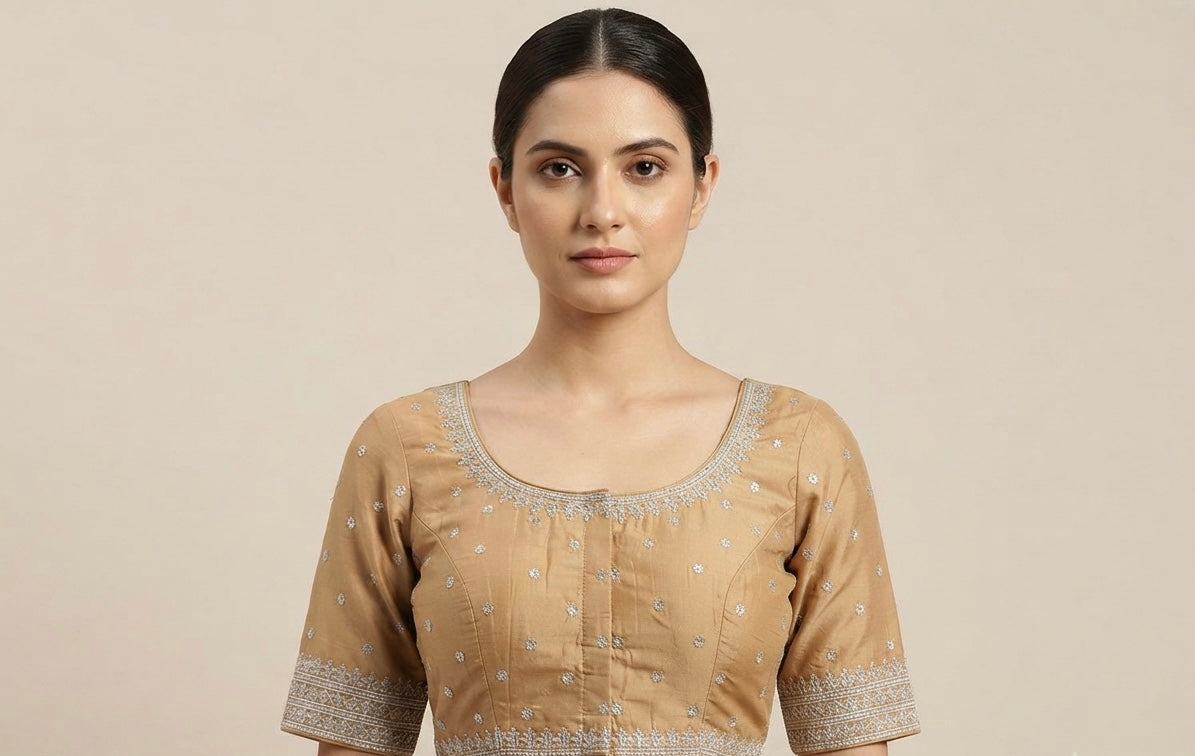 Silver embroidery work Blouse 👚