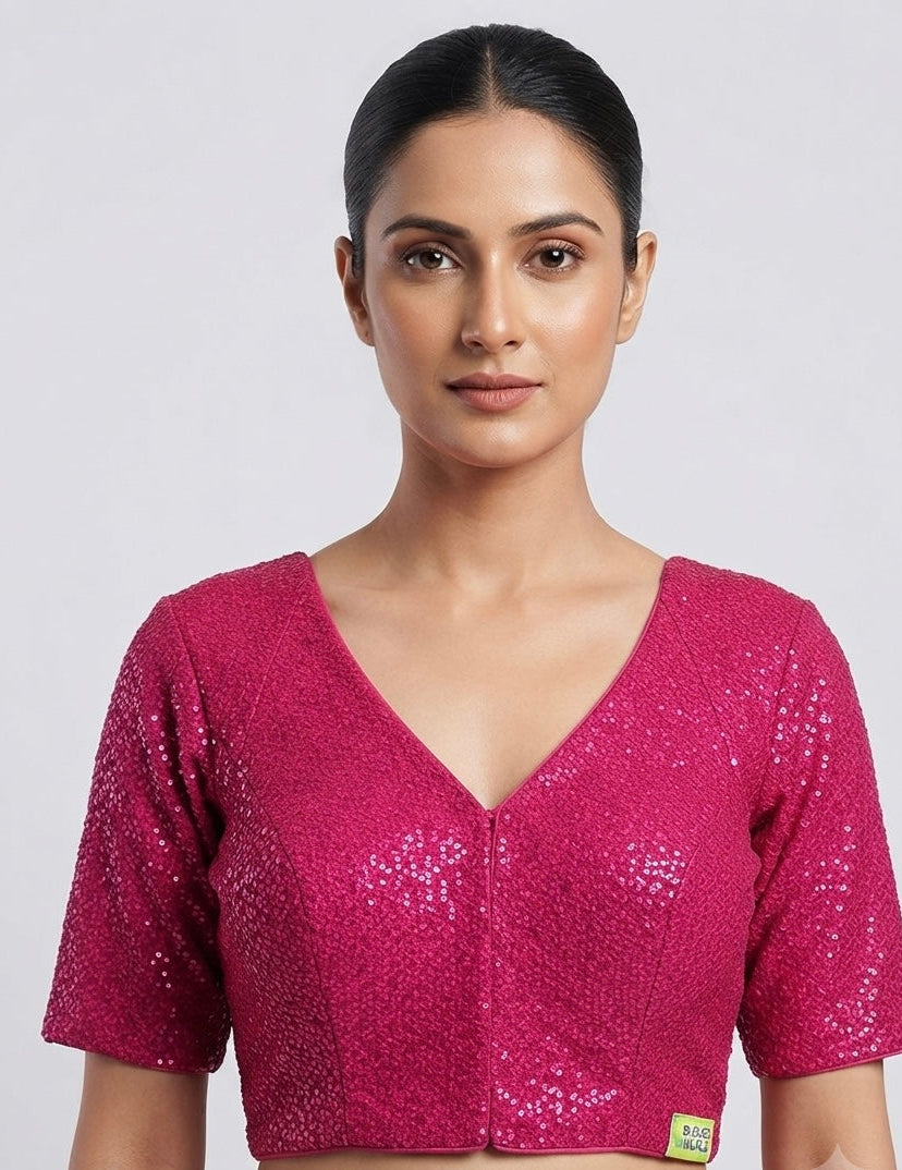 Floral sequence embroidery work Blouse 👚
