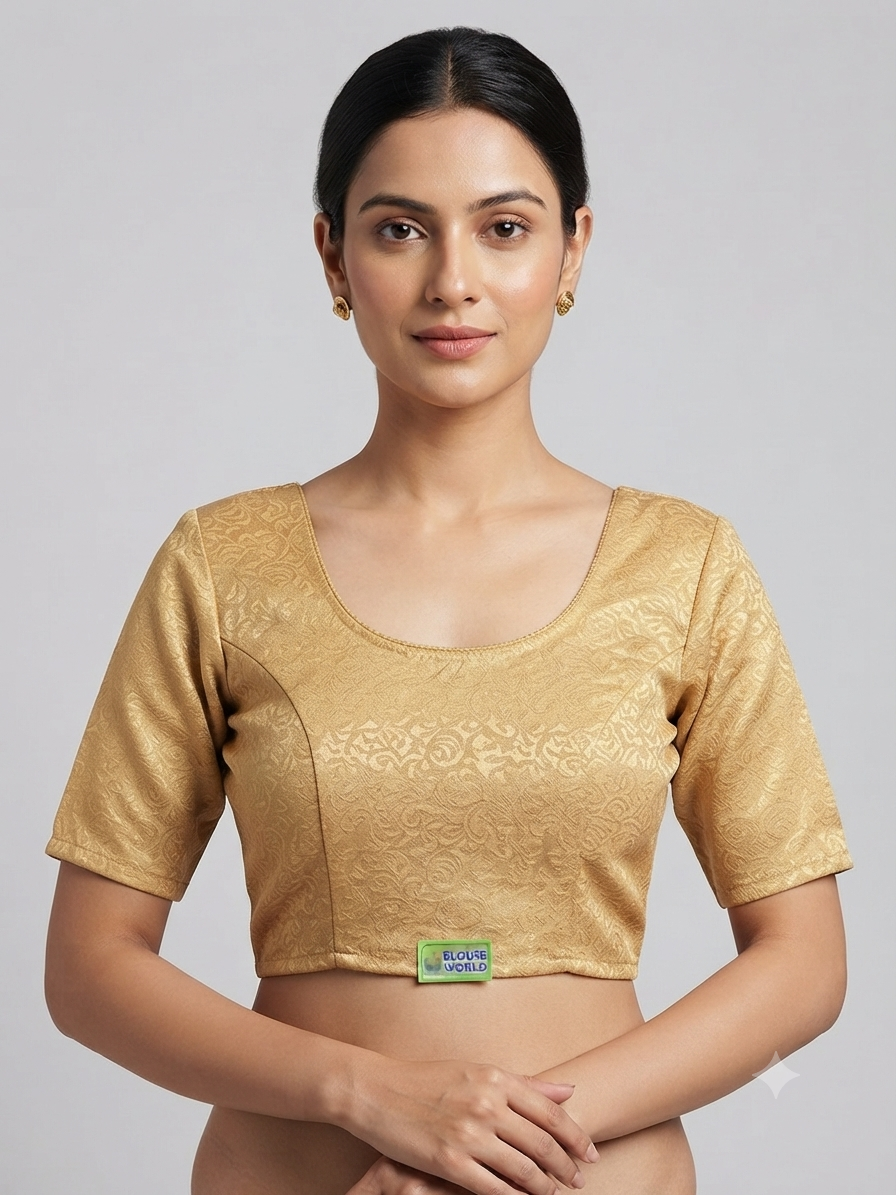 Golden stretchable Blouse 👚(2xl size