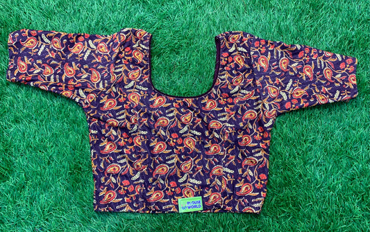 Royal blue multicolour blouse xxl