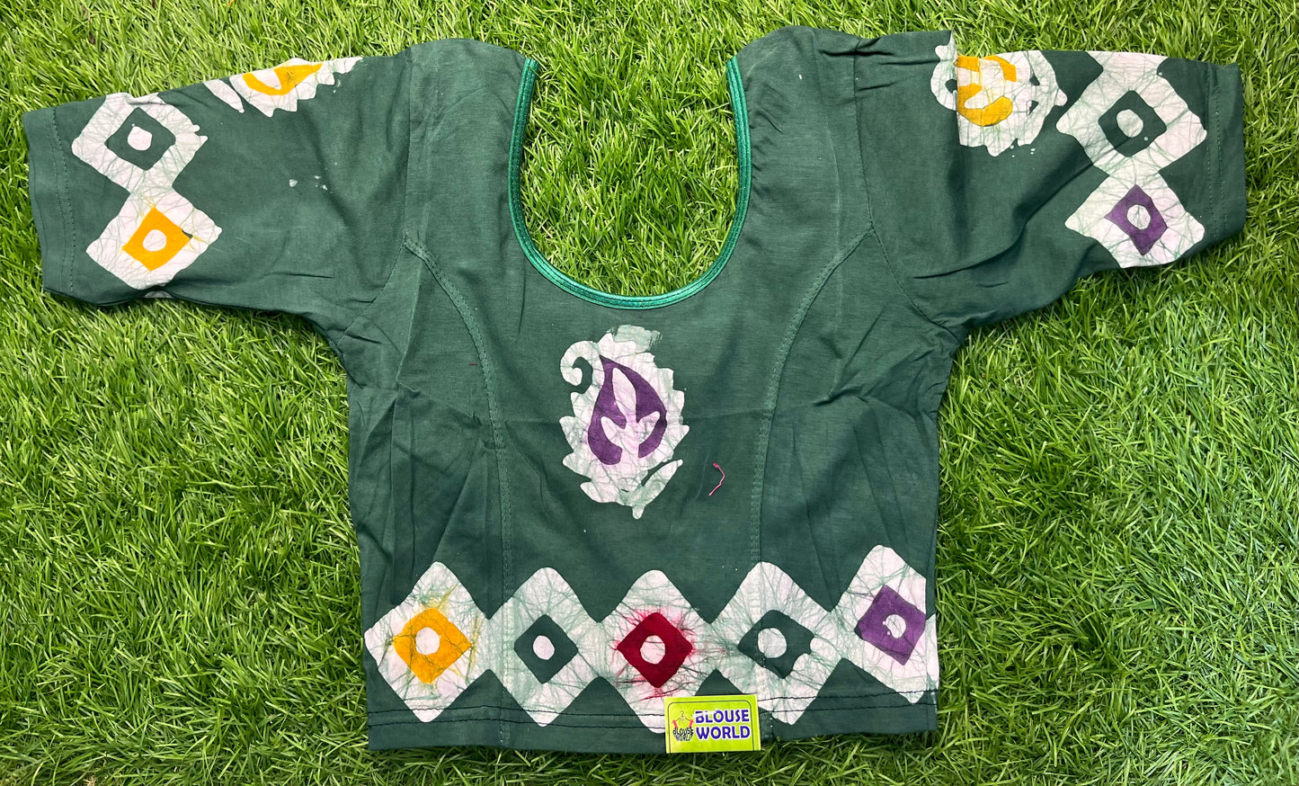Light green of shade with multicolour print Strectable xl size