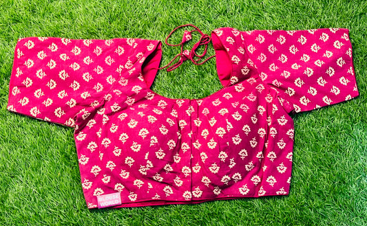Magenta pink with kalamkari print ￼