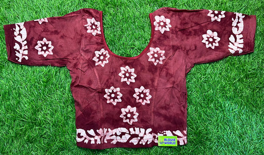 Marron print Strectable blouse xl size