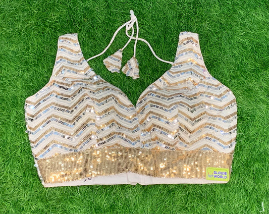 White base with golden sliver mix with hands