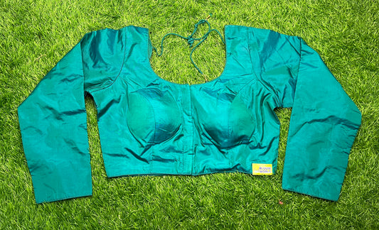 Rama green full hands front hooks blouse 👚