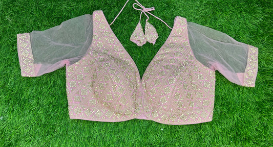 Light lavender blouse designer blouse