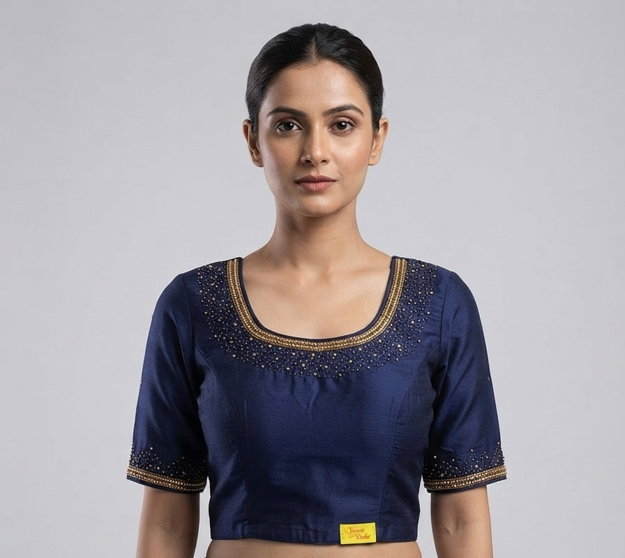 Dark Blue embroidery work