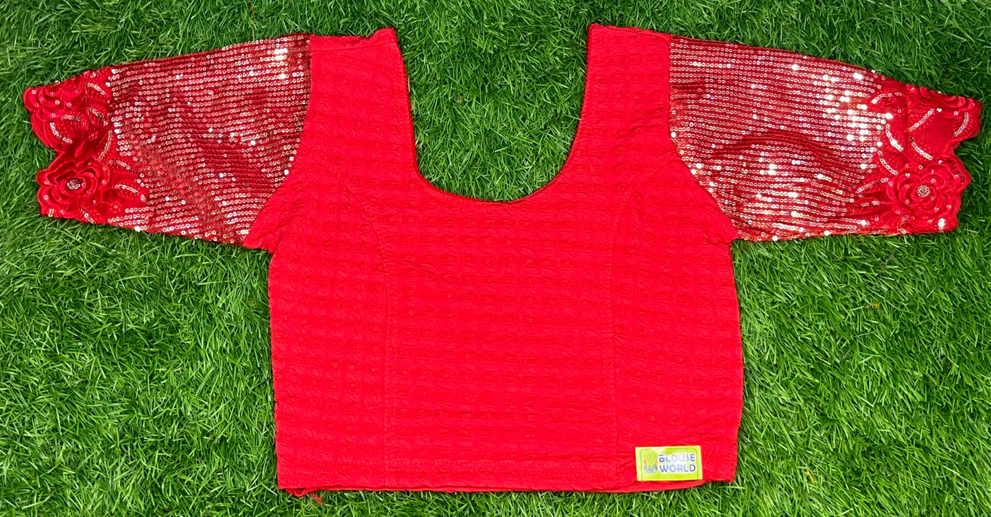 Marron fancy stretchable blouse XXL size blouse