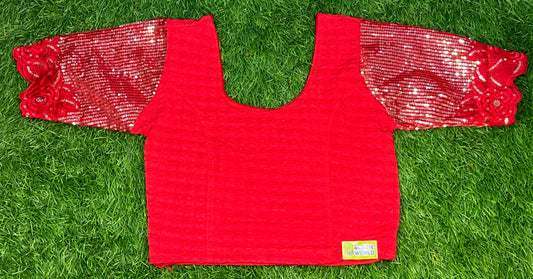 Marron fancy stretchable blouse XXL size blouse