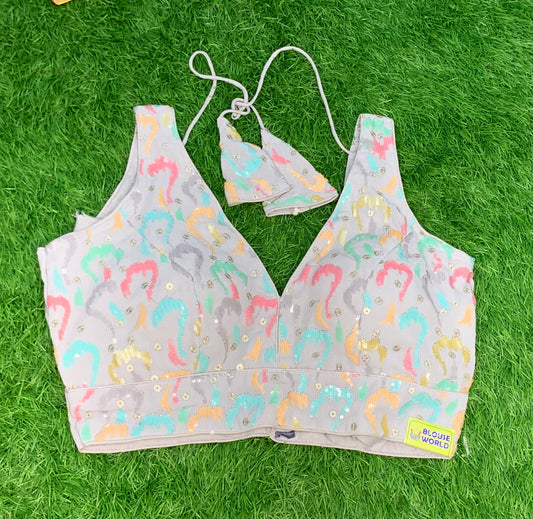 Grey multicolour with hands