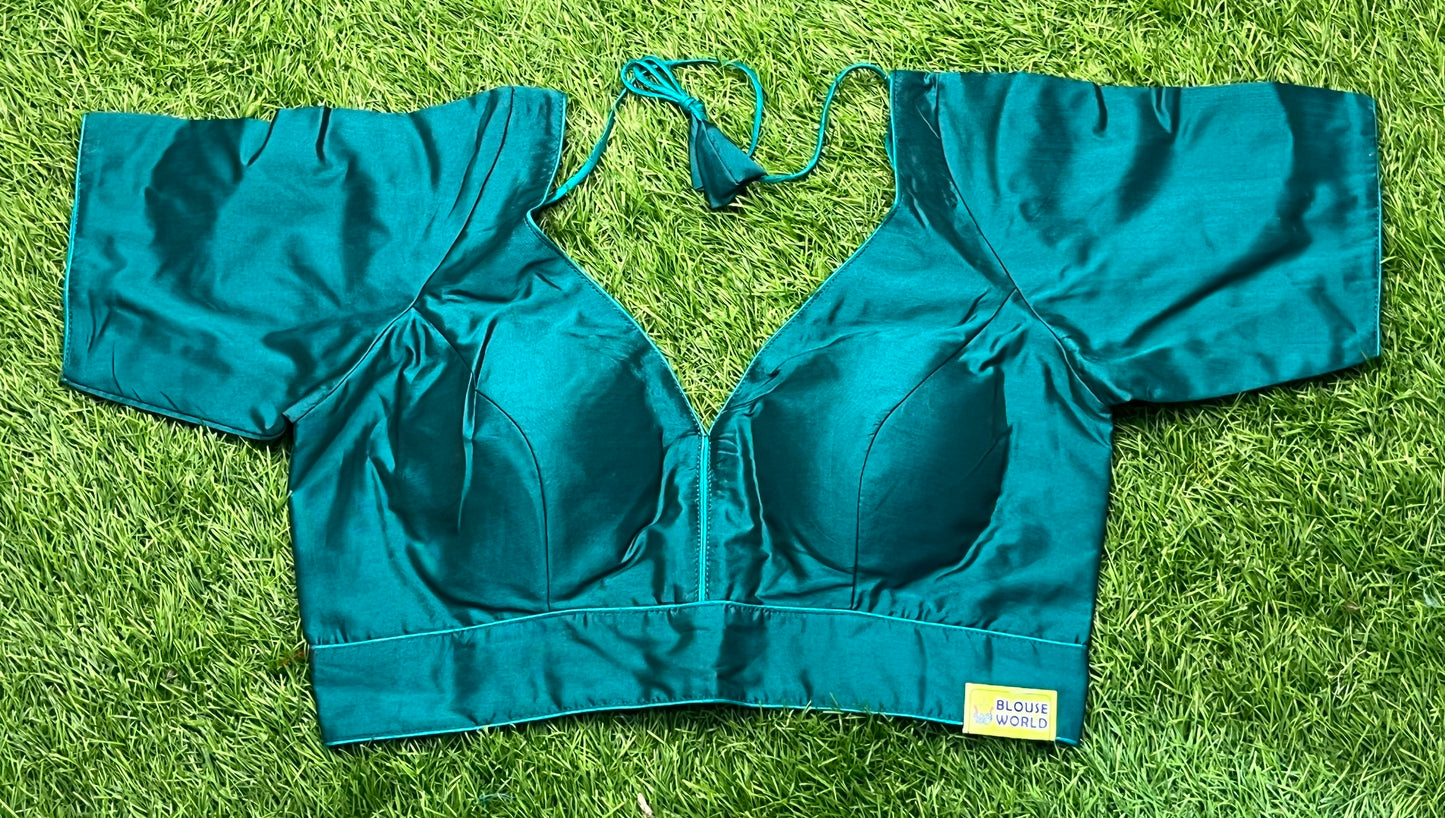 Rama green shade plain blouse