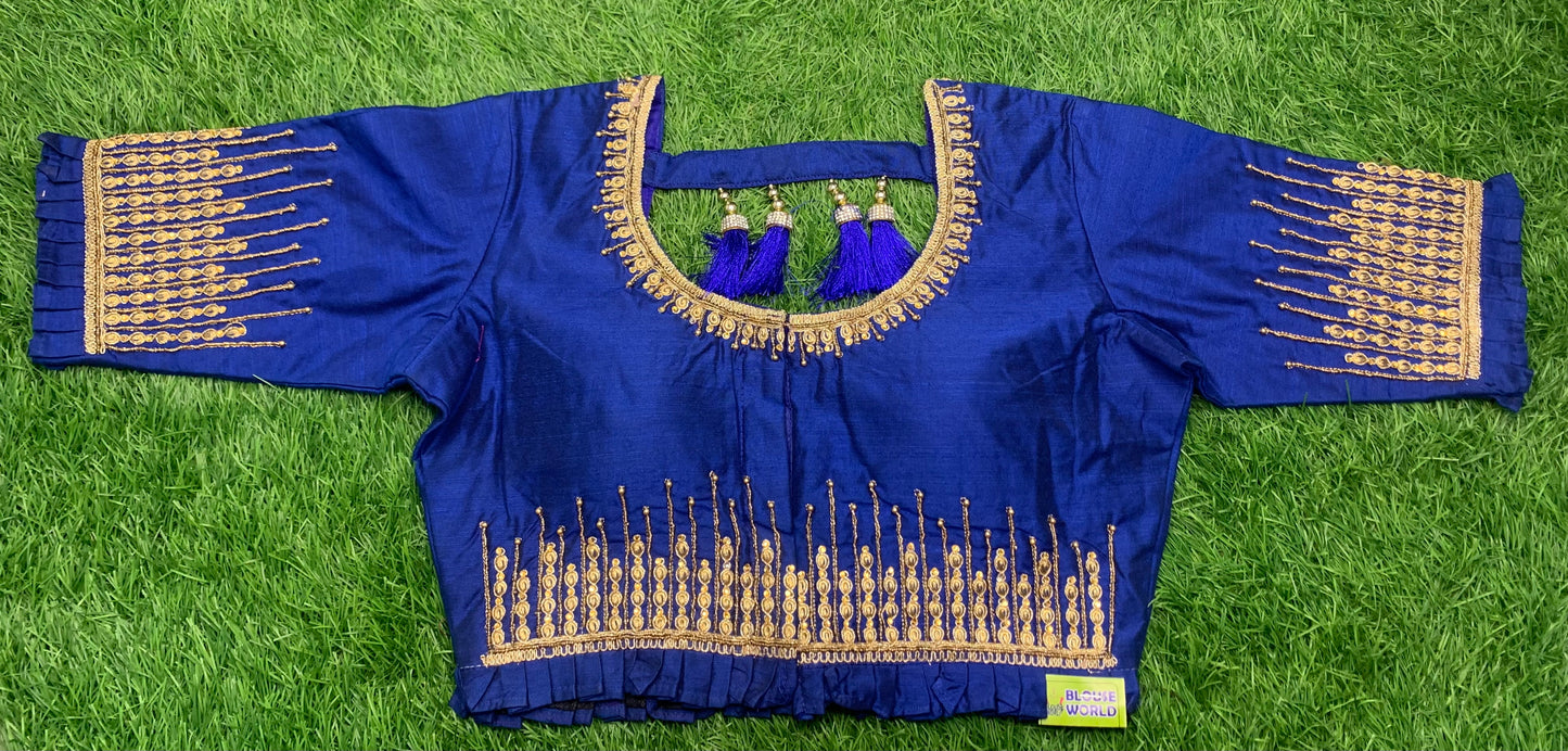 Back hanging latken Royal blue blouse 👚