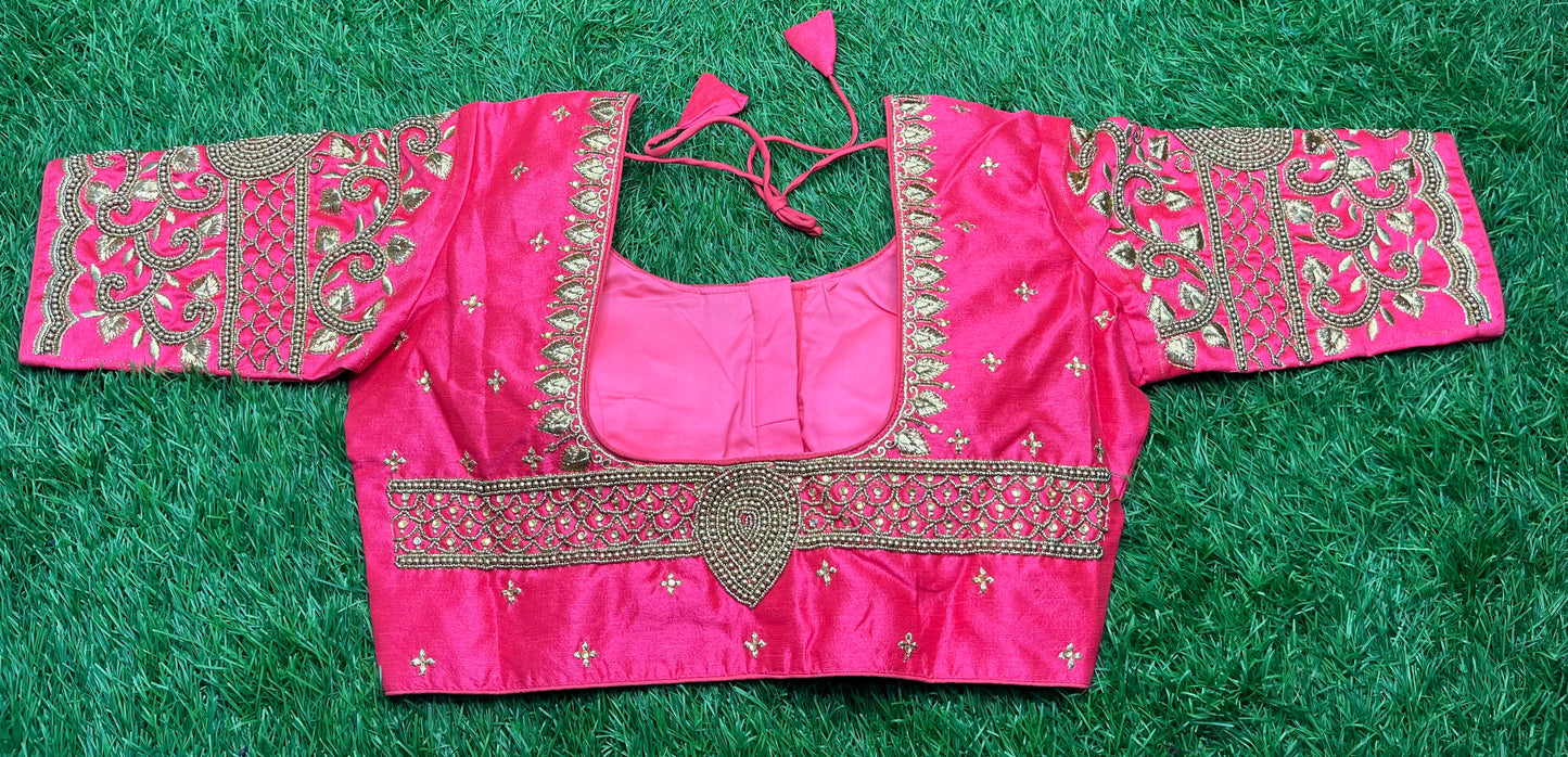 Peach 🍑 colour heavy handwork blouse 👚
