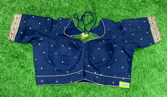 Navy blue with hands laces border