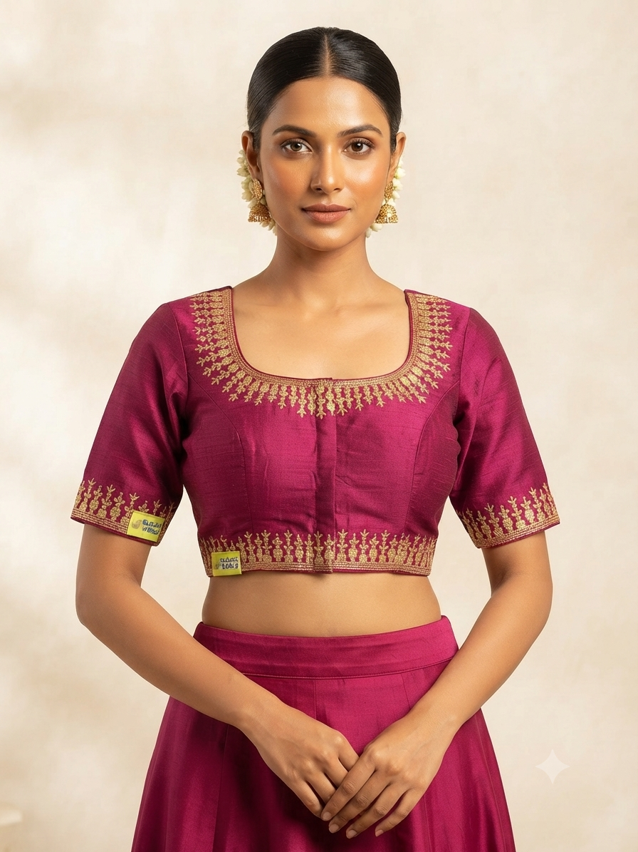 Border embroidery work Blouse 👚