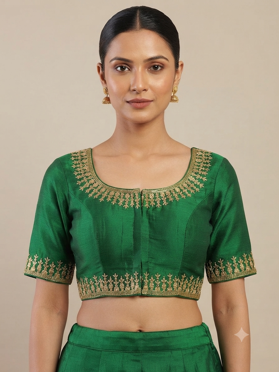 Border embroidery work Blouse 👚