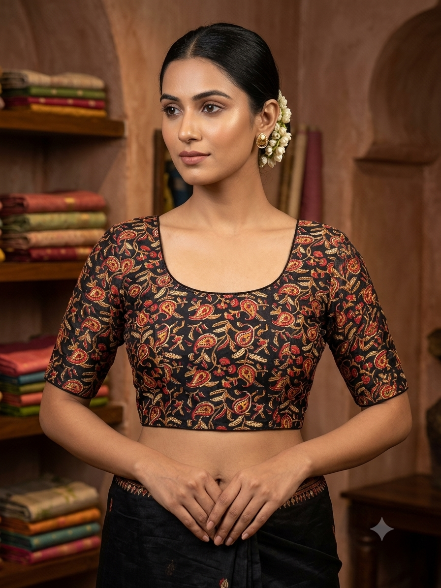 Kalamkari stretchable blouse 👚(xxlsize