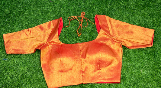 Mirchi 🌶️ red tissue plain blouse