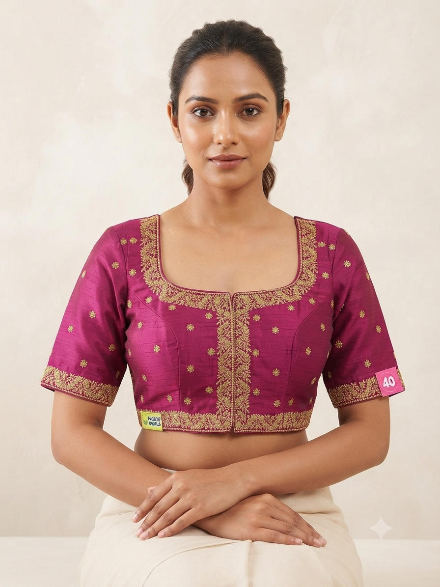 Embroidery flower work Blouse 👚