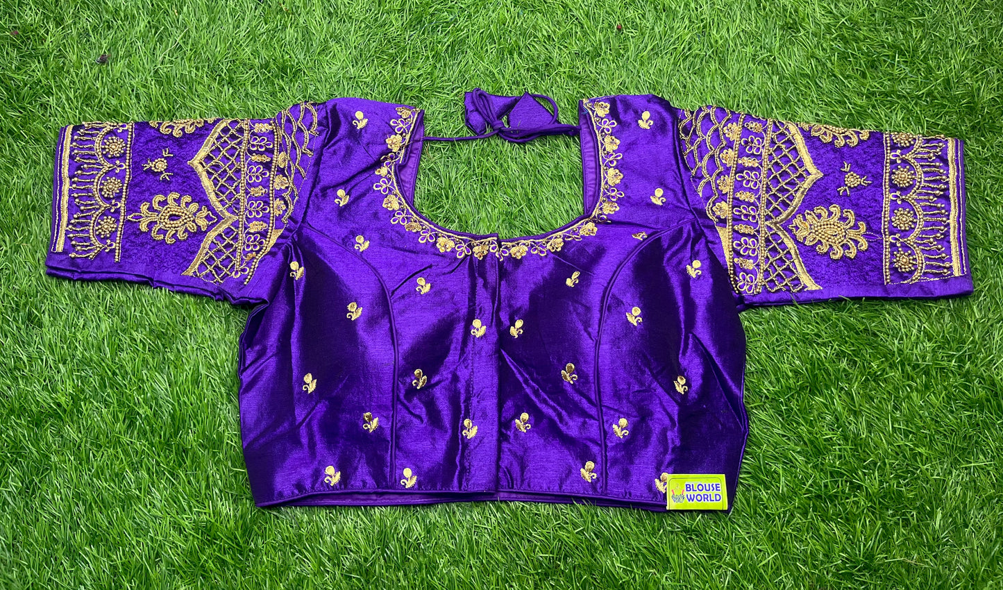 Dark purple heavy work blouse 👚