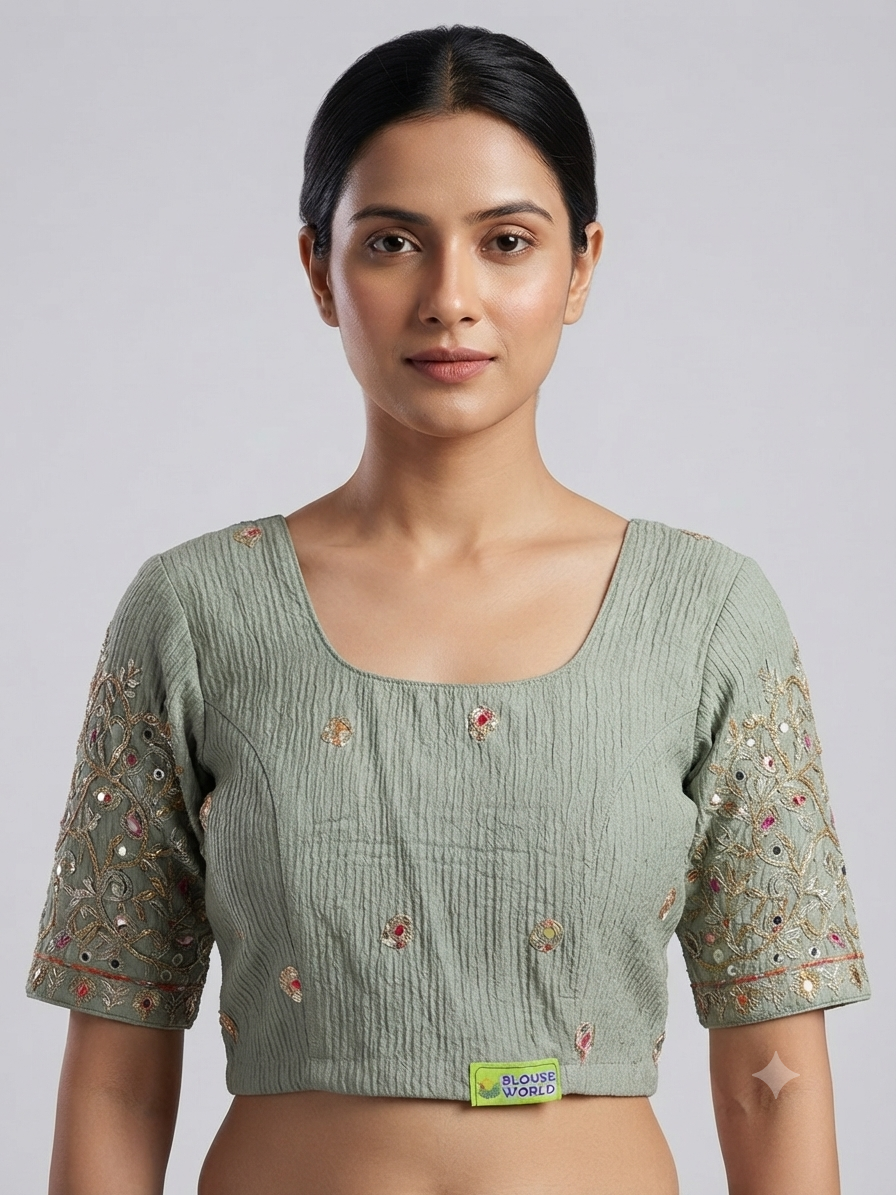 Chamki hands work stretchable Blouse 👚 (2xl size