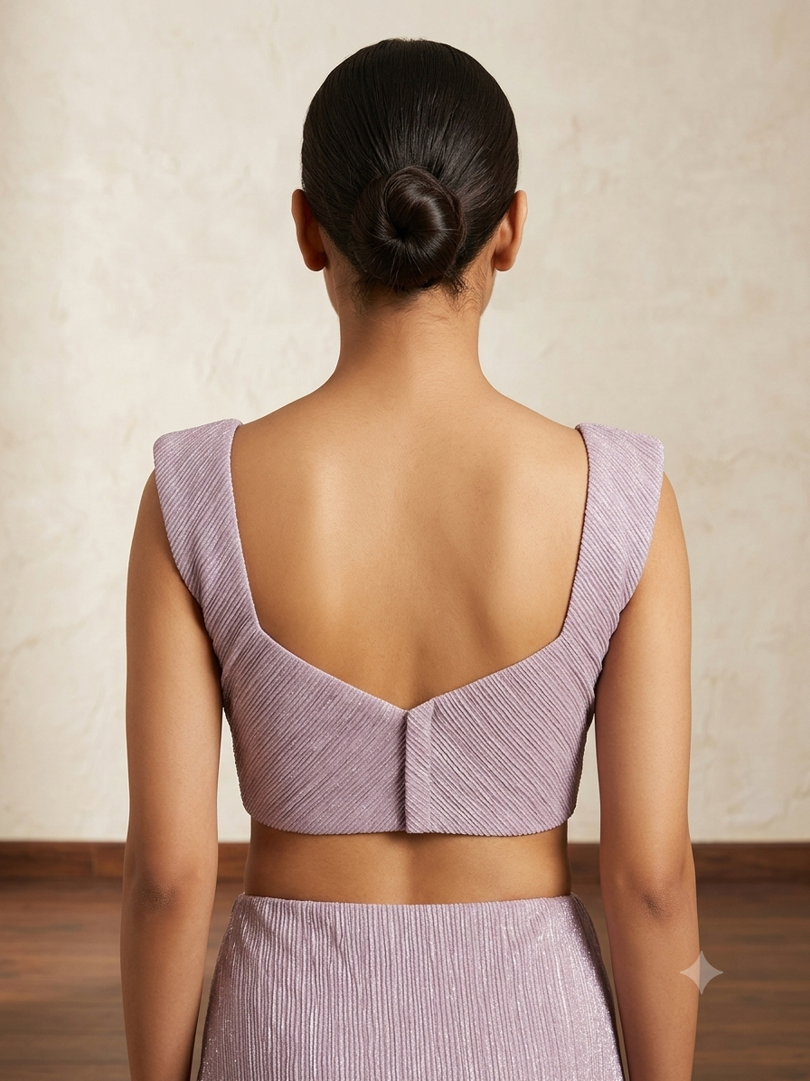 Lavender pink designer sleeveless blouse 👚