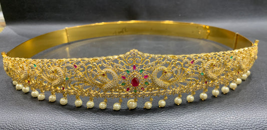 vaddanam cut work Pearl hanging