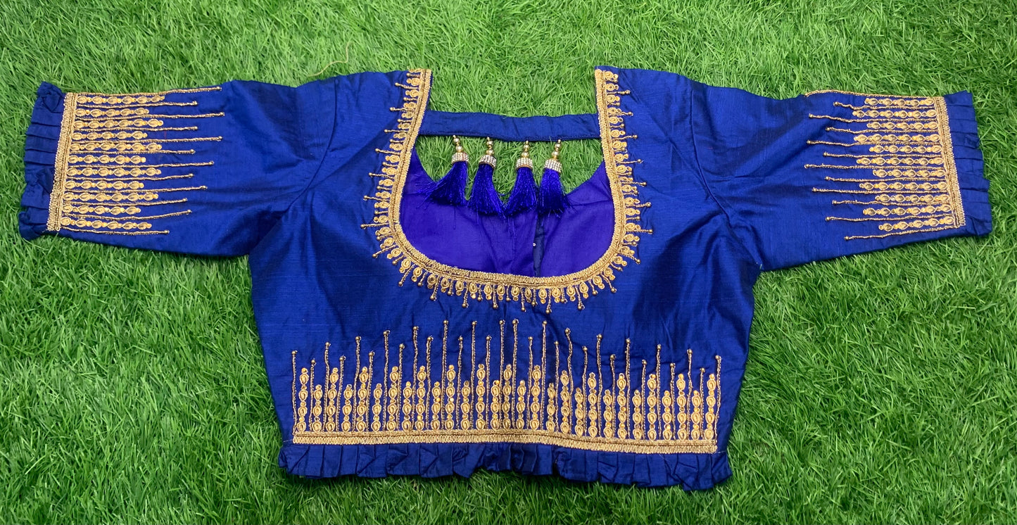 Back hanging latken Royal blue blouse 👚
