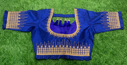 Back hanging latken Royal blue blouse 👚