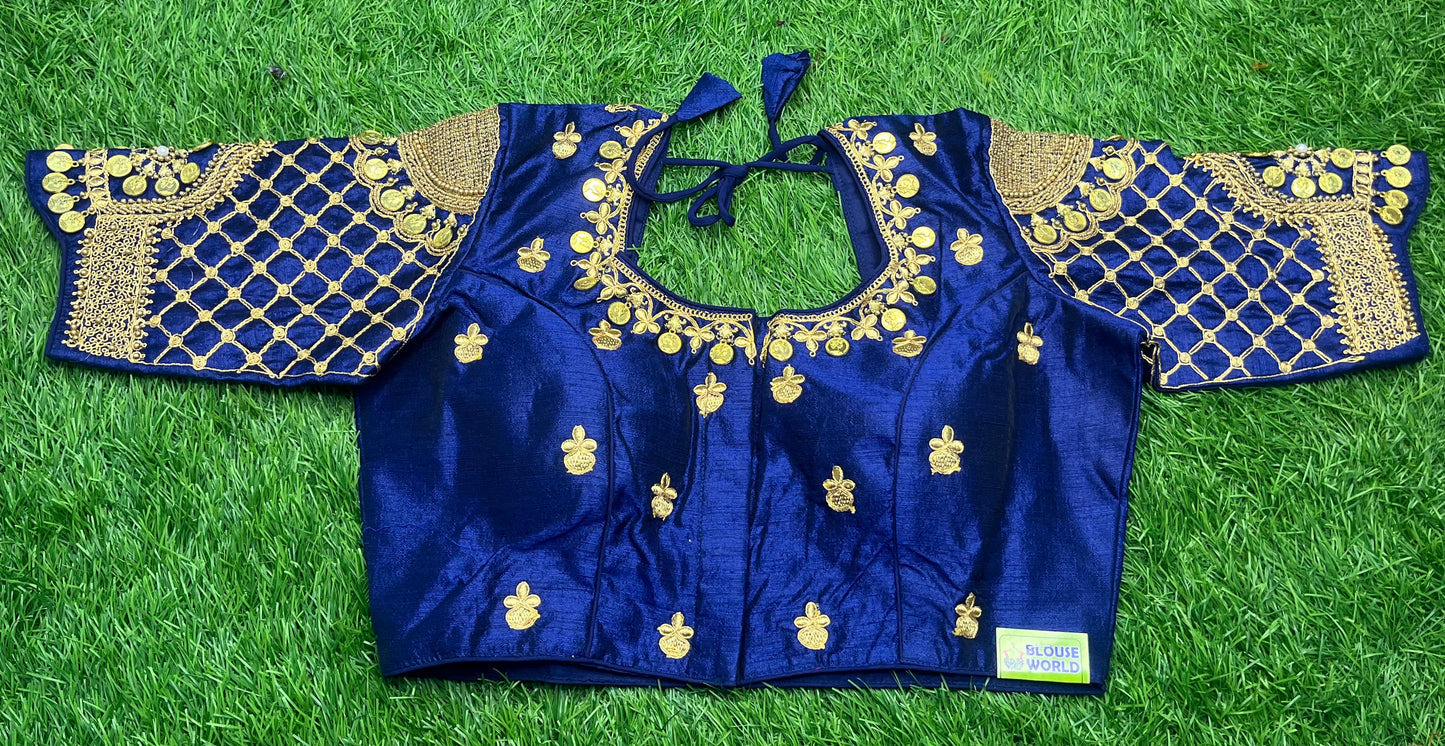Navy blue coin 🪙 work blouse 👚