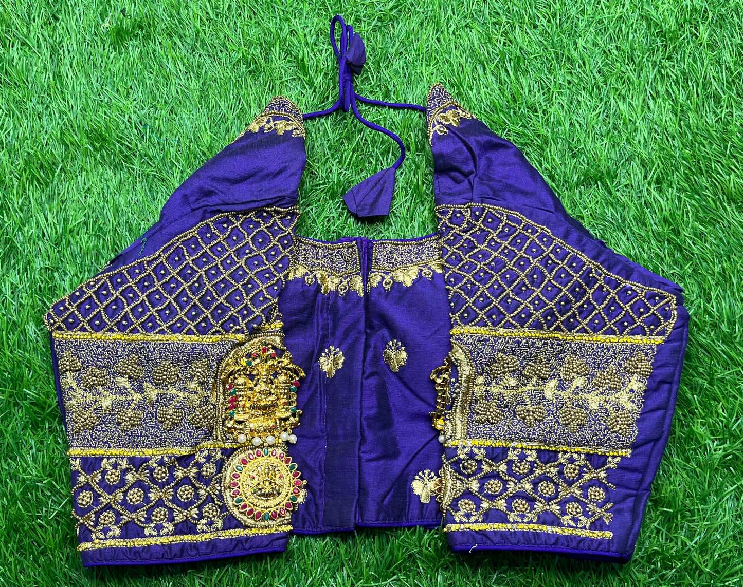 Purple shade with double billa model blouse