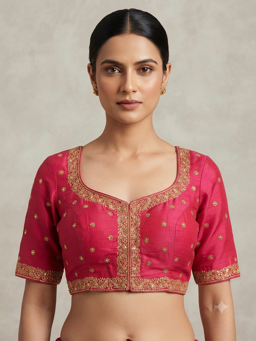 Embroidery flower work Blouse 👚