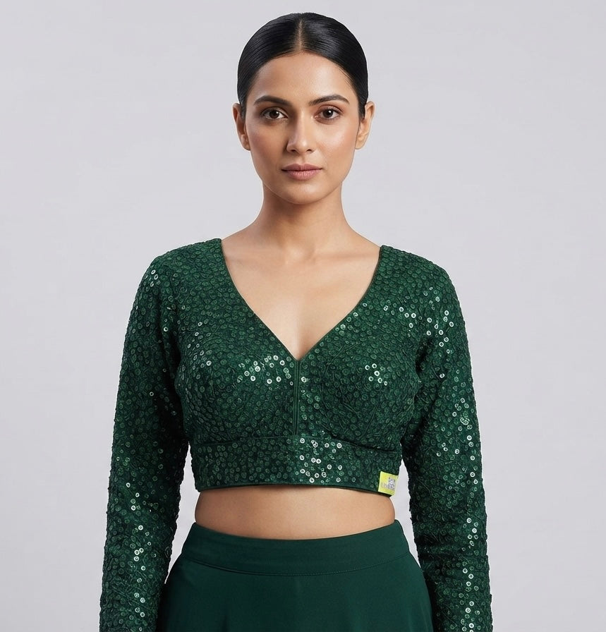 Sequence embroidery full hands work Blouse 👚