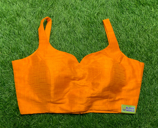 Orange 🍊 sweetheart neck spaghetti blouse 👚