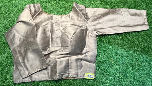 Metallic gold colour antique shade of gold 3/4 hands blouse