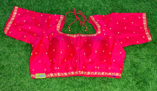 Pink dual with embroidery work
