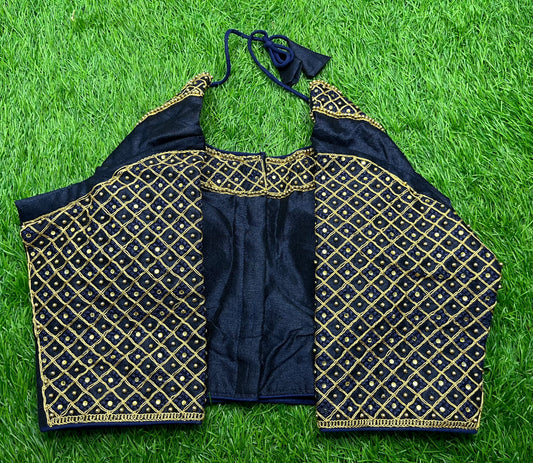 Navy blue stone work blouse 👚
