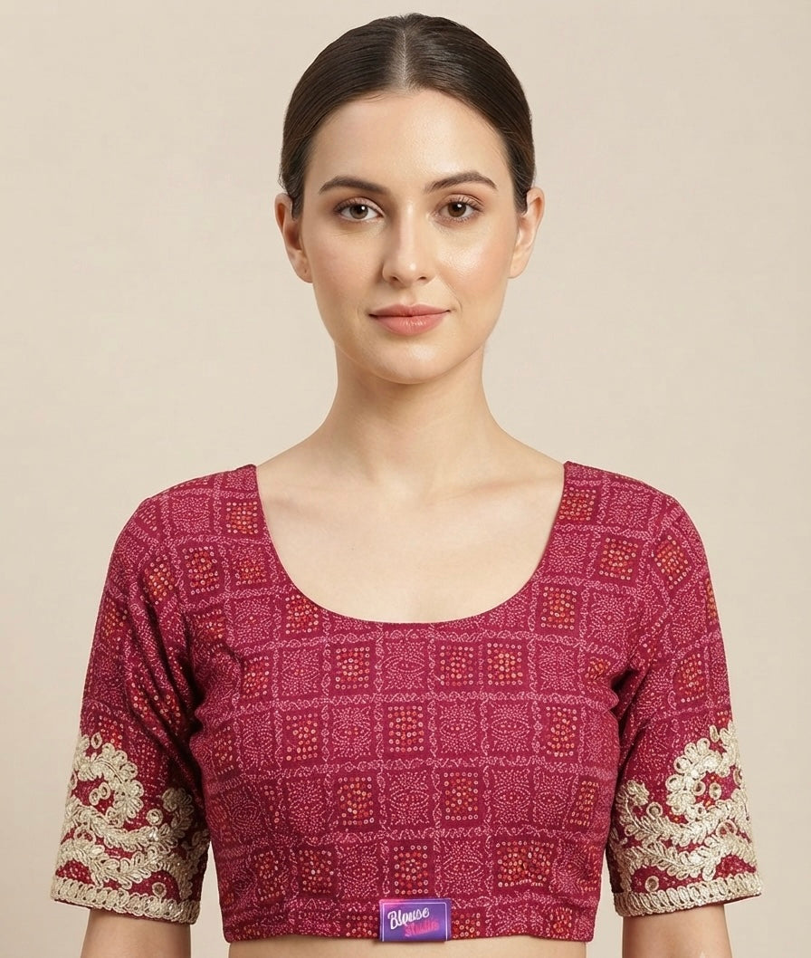 Silver hands work stretchable Blouse 👚 (2xl size