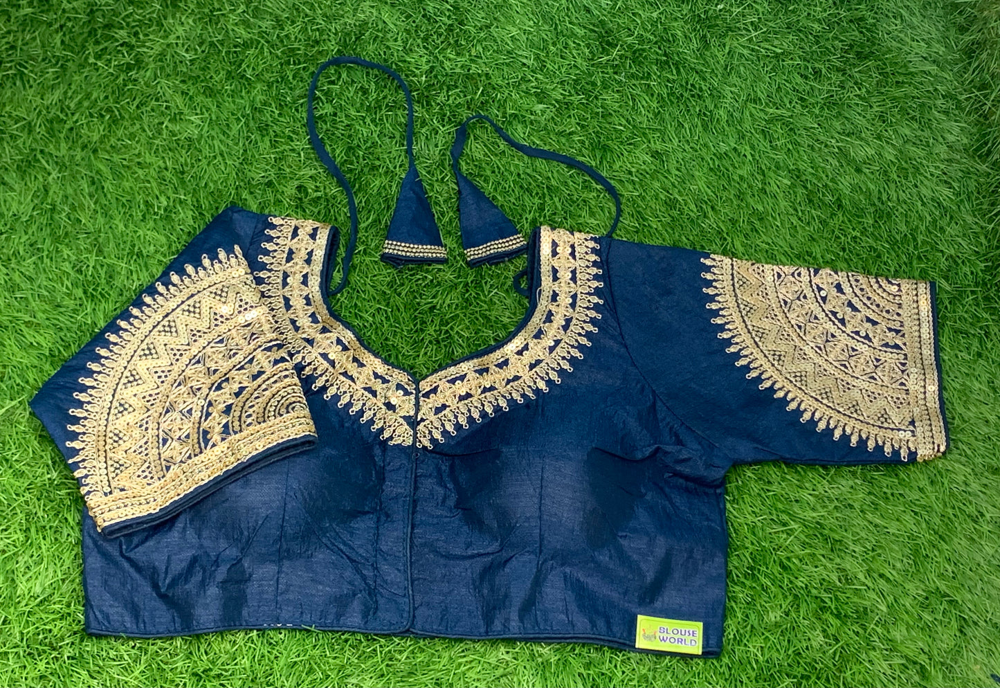 Navy blue golden blouse