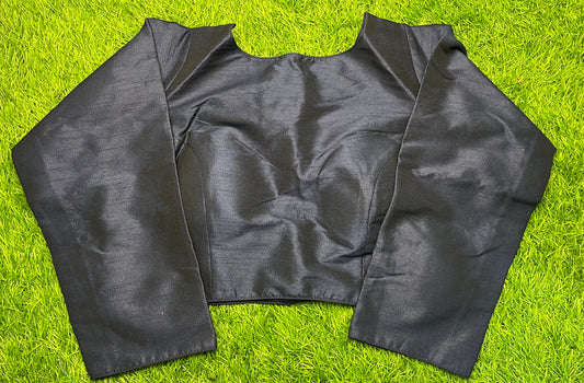 Navy blue full hands plain blouse