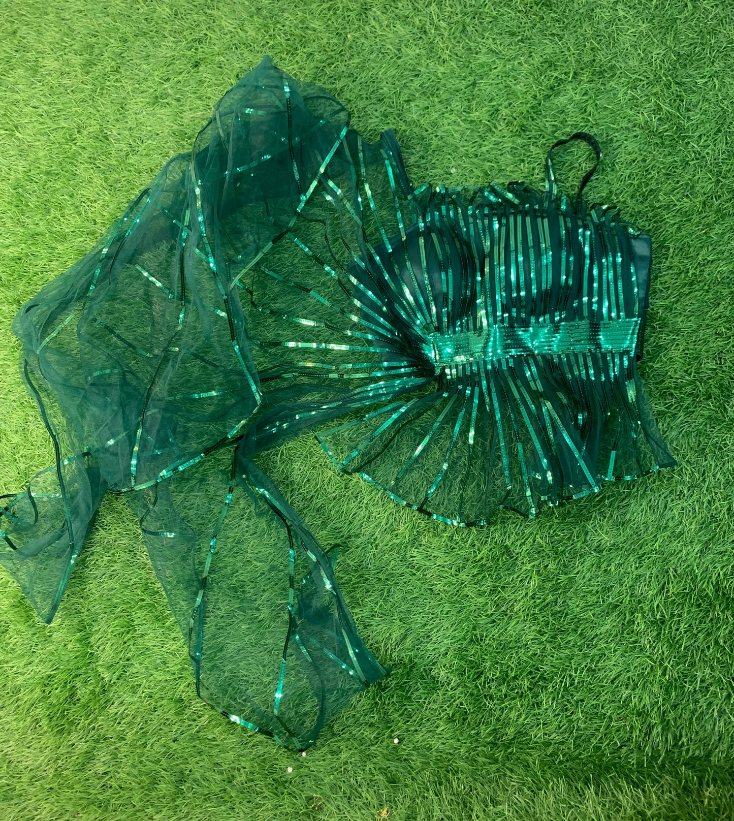 Crop top green blouse