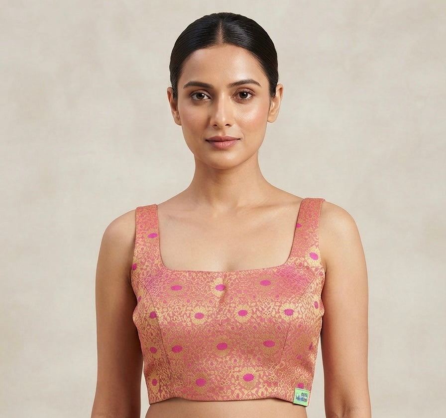 Banaras spaghetti sleeveless Blouse 👚