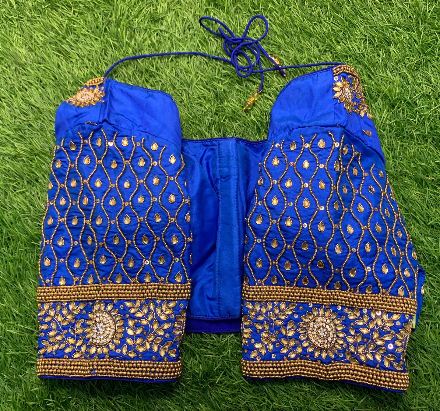 Sky 🌌 blue colour designer maggam blouse